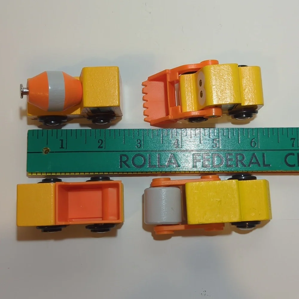 J'adore nature wood construction vehicles dump truck cement truck roller bucket